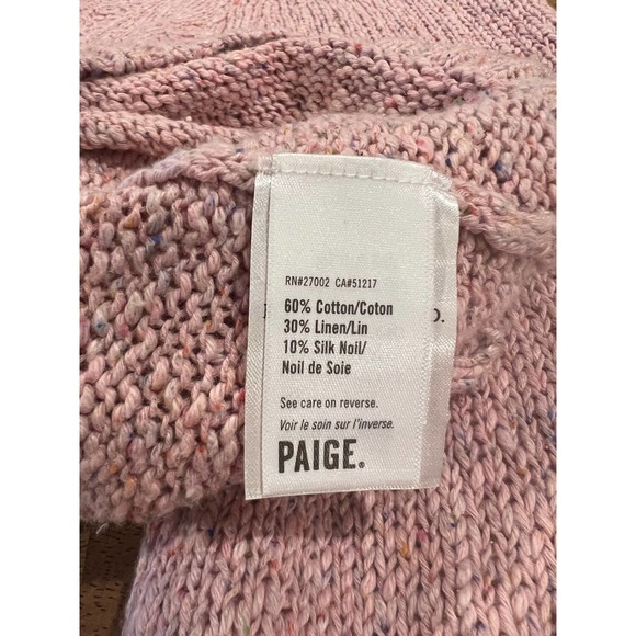 PAIGE Alicia Scalloped Neckline Sweater in Pink - Size Small - Picture 8 of 14
